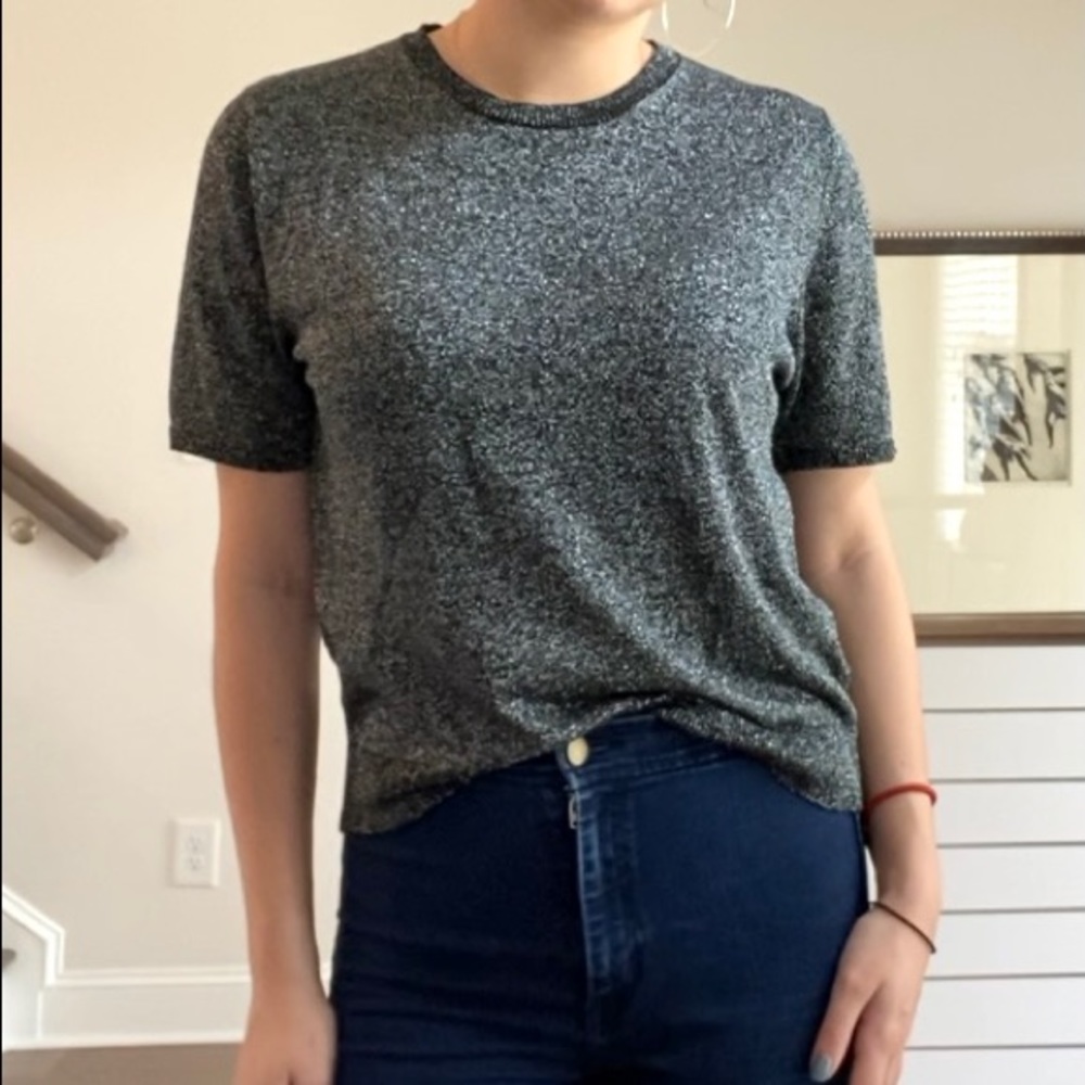 Sparkly black top